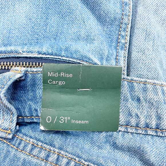 Wild Fable Women's Mid Rise Wide Leg Cargo Baggy Jeans Medium Wash Size 0 - Picture 5 of 7